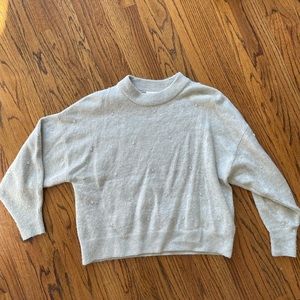 H&M grey sweater with pearls